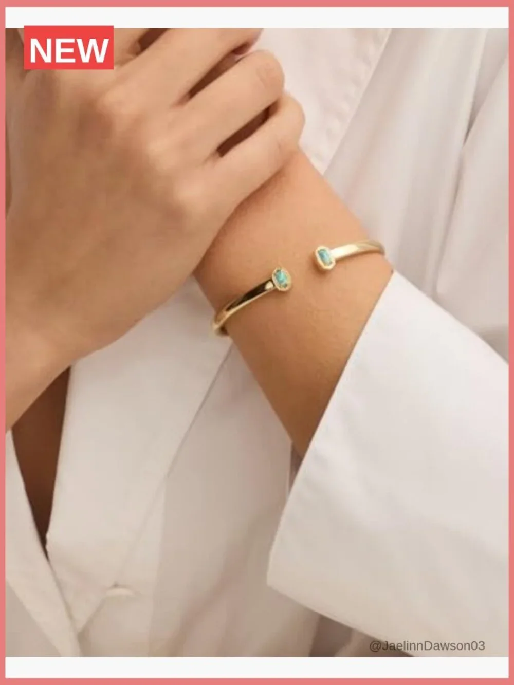 Mini Elton Cuff Bracelet, Gold Plated Brass, 6.25 In, Open Cuff
